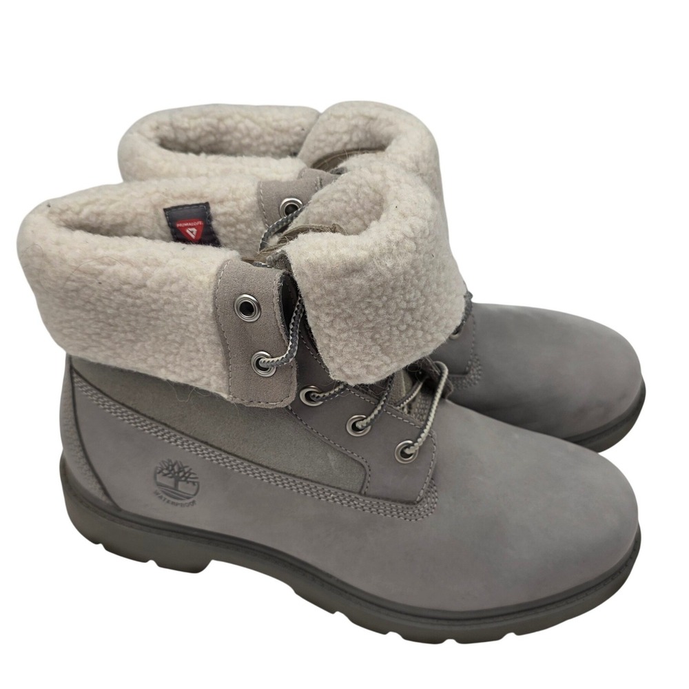 Timberland Womens Grey Waterproof‎ Insulated Boots PrimaLoft A1GYB Size 7.5 O7